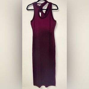 Cotton Citizen Verona Cutout Eggplant Cast Midi Dress- NWT